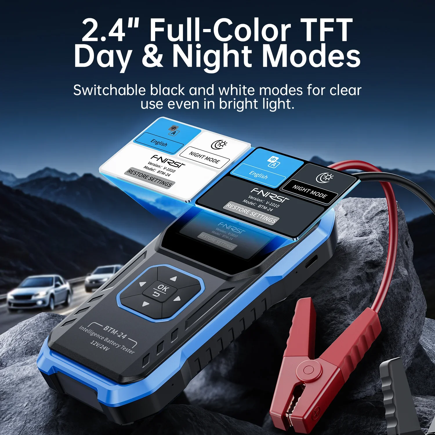 FNIRSI® BTM-24 2000A CCA Multi-Function 12V/24V Car Battery Tester - Image 8