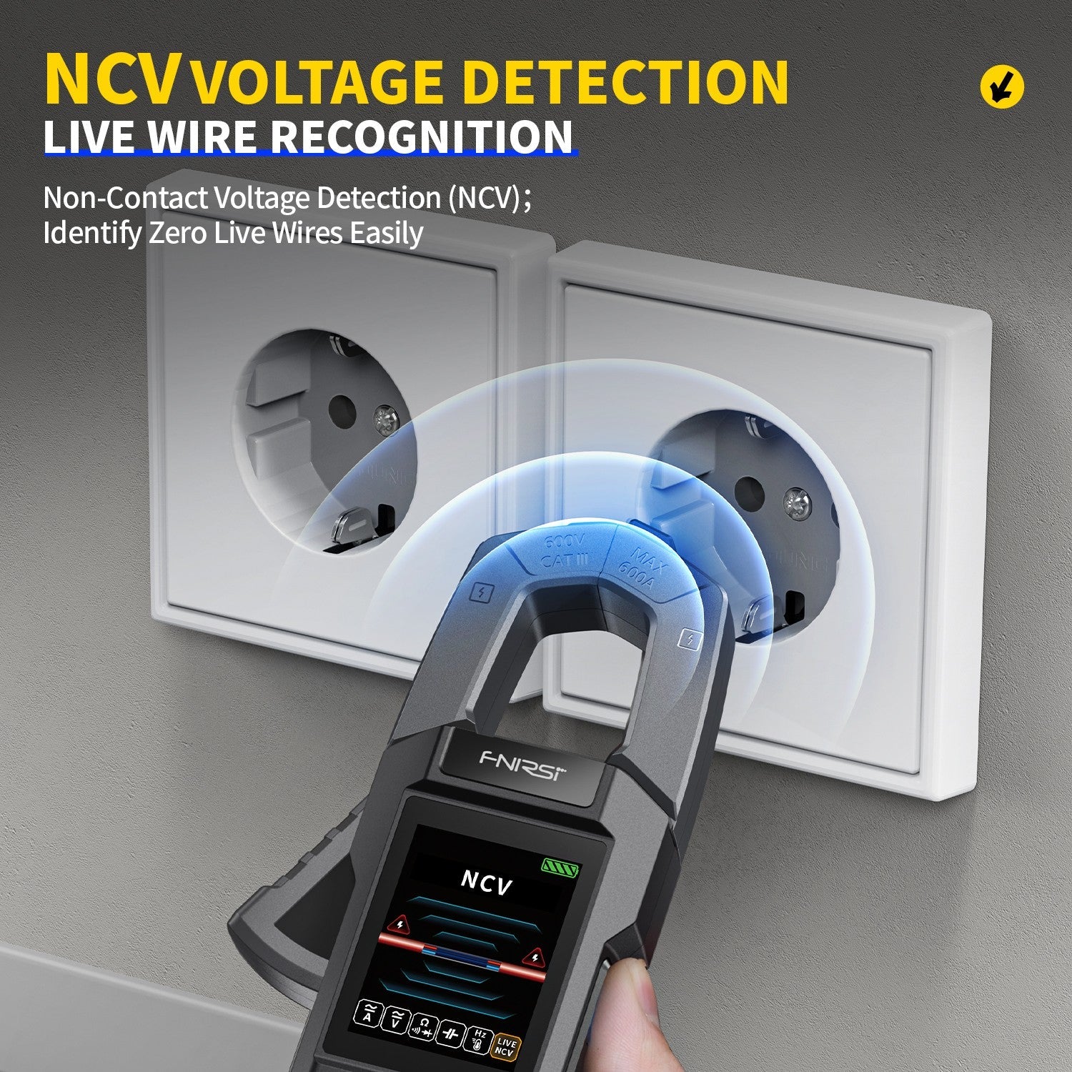 FNIRSI® DMC-100 DC AC Current Voltage Clamp Meter Digital Multimeter - Image 7