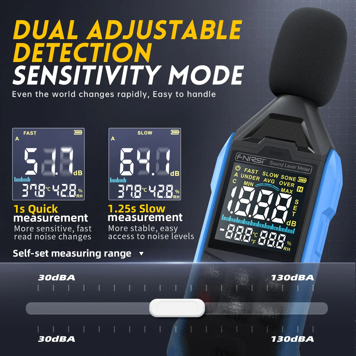 FNIRSI® FDM01 High-precision Digital Noise Decibel Meter - Image 6