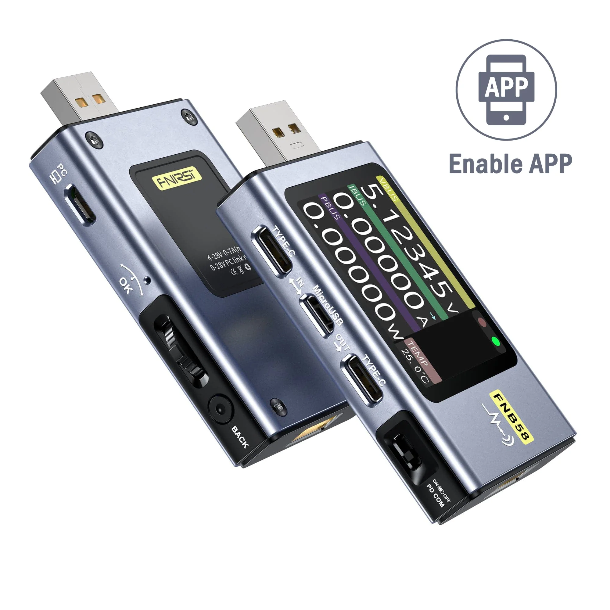FNIRSI® FNB58 USB Fast Charge Tester - Image 9