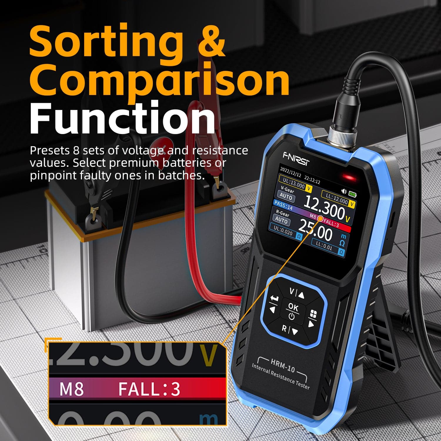 FNIRSI® HRM-10 Battery Voltage Internal Resistance Tester - Image 4